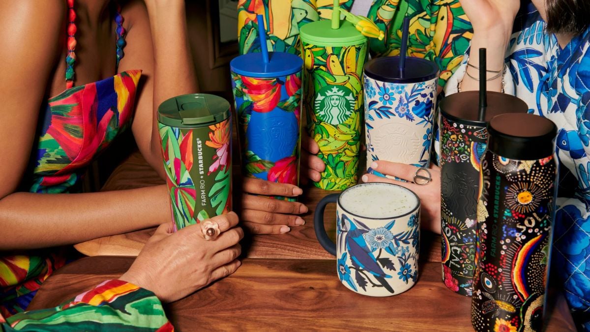 Starbucks x FARM Rio lanzan colección tropical. ¿Llegará a México? Foto: Especial