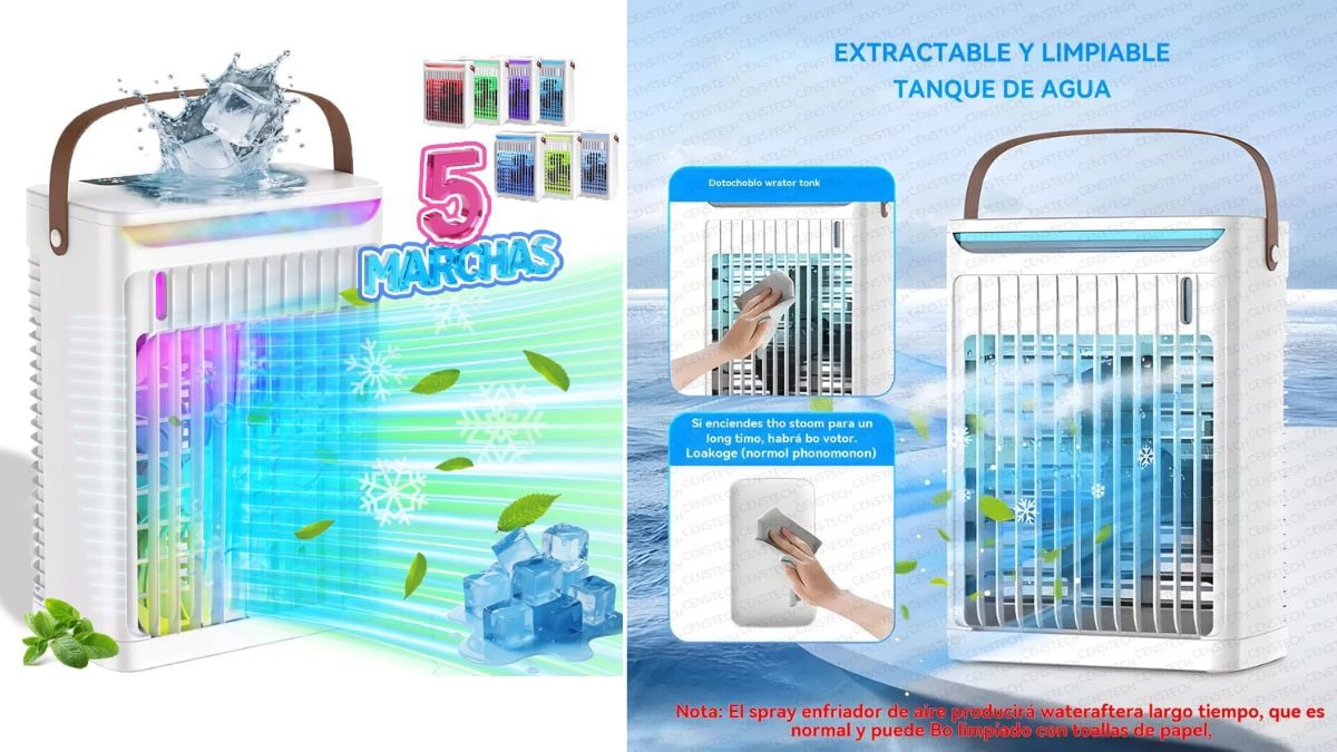 ENFRIADOR AIRE ACONDICIONADO PORTATIL 5 2025