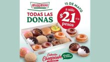 Krispy Kreme tendrá TODAS sus donas a 21 pesos este 15 de mayo Foto: Especial