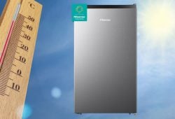 Frigobar Hisense 3.3 pies cúbicos con una promoción Hot Sale 2025 ÚNICA en Amazon Foto: Especial