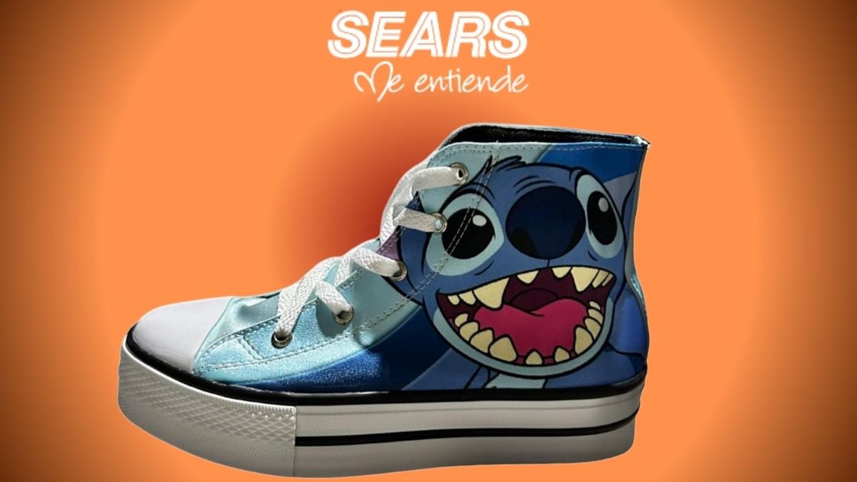 Sears tiene los tenis personalizados de Stitch que todos están buscando Foto: Especial