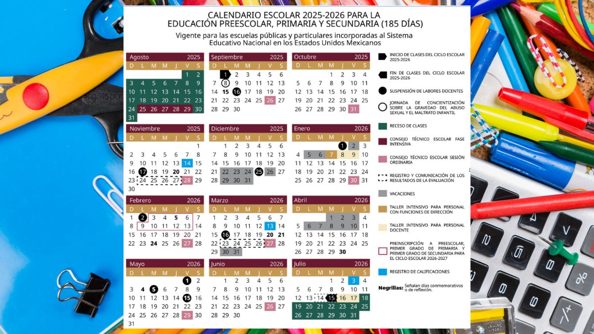 NUEVO CALENDARIO ESCOLAR 2025 A 2026 IMAGEN