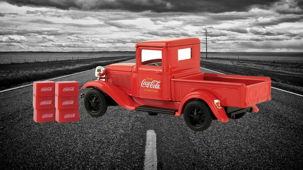 Pickup Ford 1934 de Coca Cola con 6 cajas de botellas en menos de 770 pesos en Amazon Foto: Especial