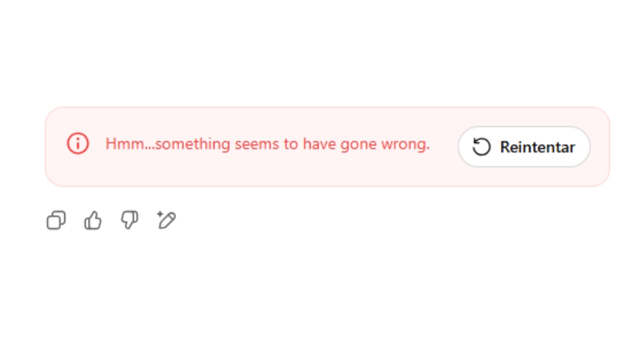 mensaje de error de ChatGPT