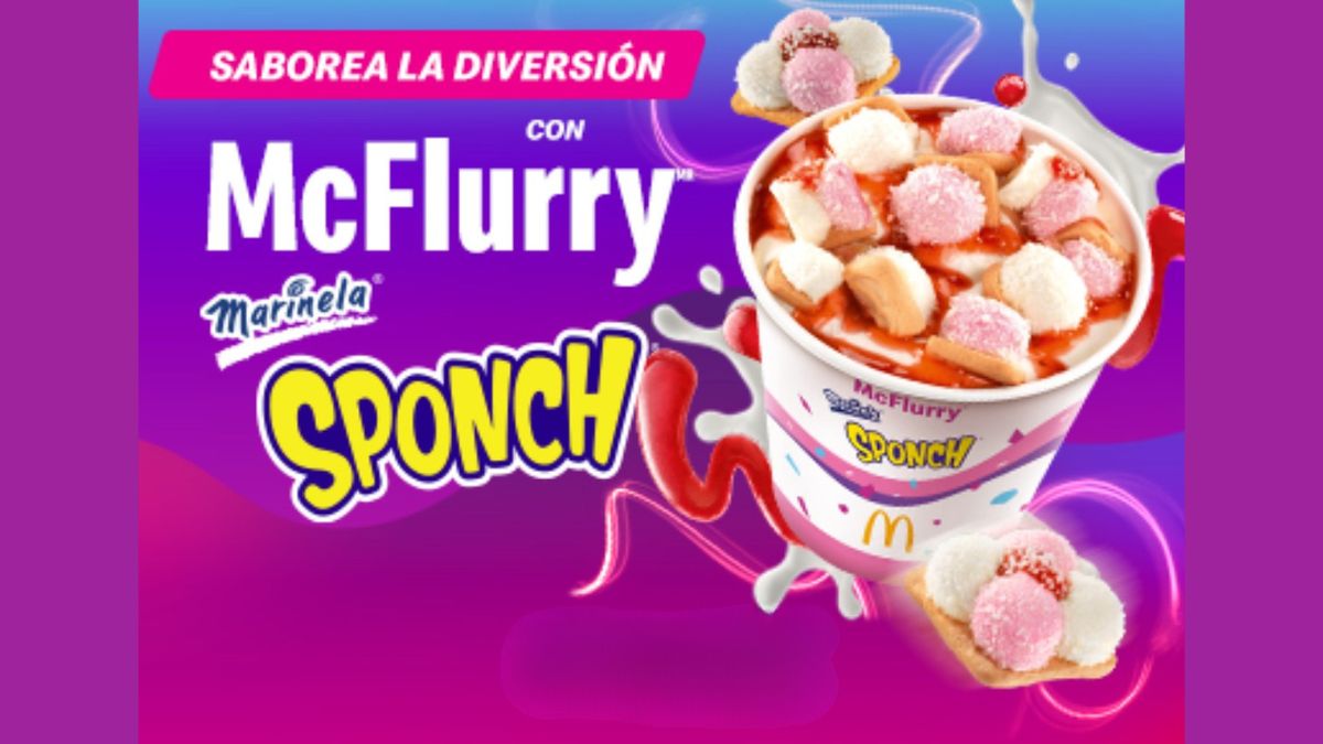 Sponch x McDonald’s: Así es el nuevo McFlurry que todos querrán probar Foto: Especial