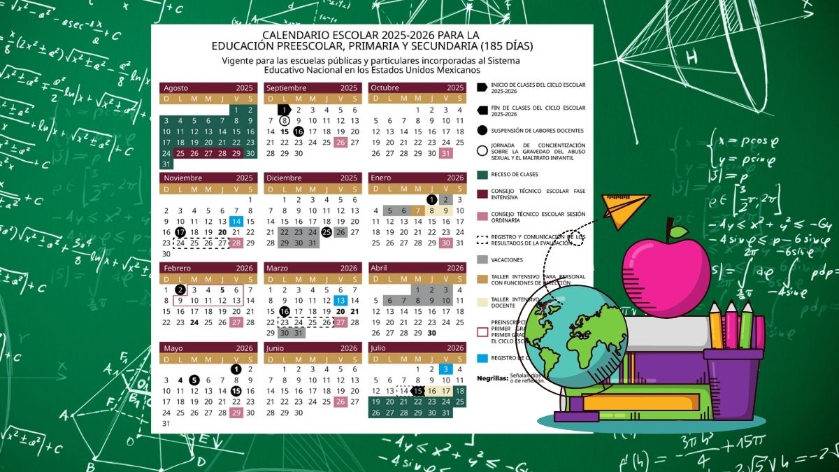 SEP publica nuevo calendario escolar 2025-2026: así quedaron los puentes