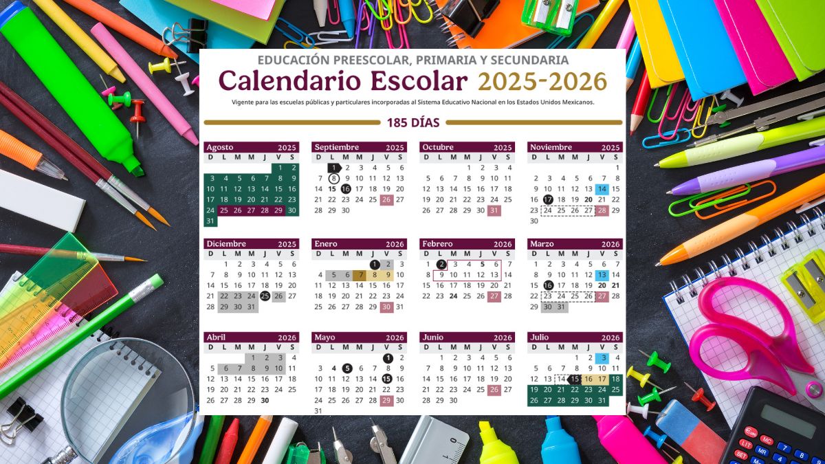 CALENDARIO ESCOLAR 2025 A 2026 SEP