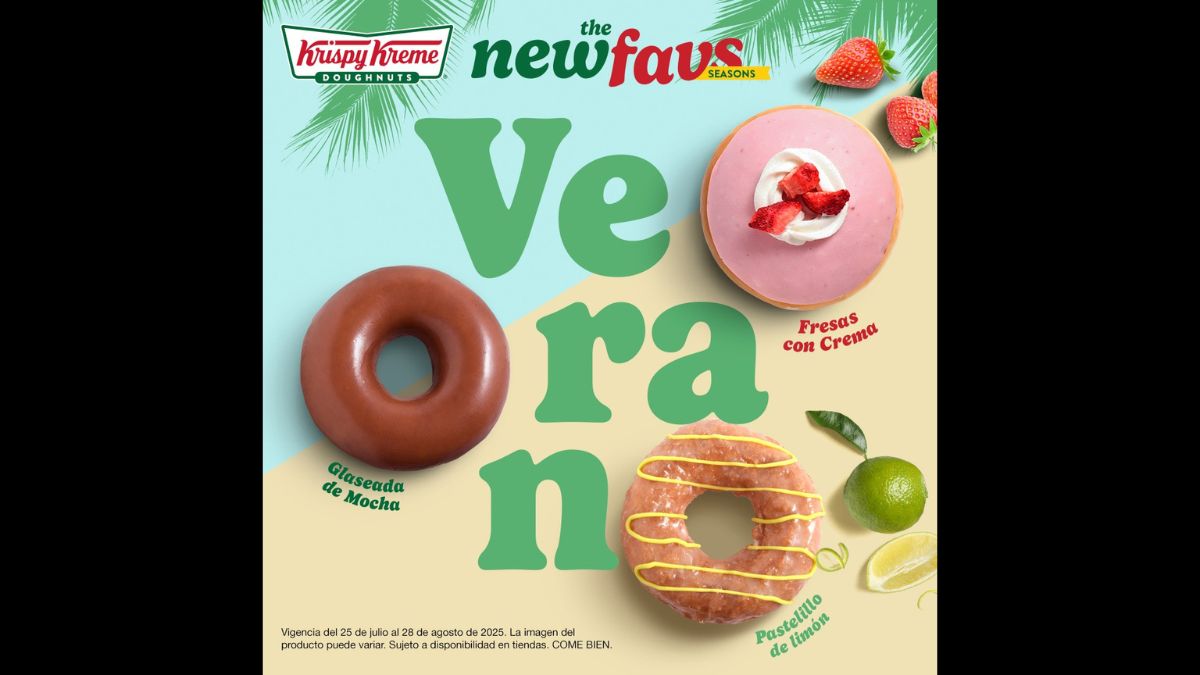 Estas son las nuevas donas de Krispy Kreme: Así es la colección The New Favs Foto: Especial