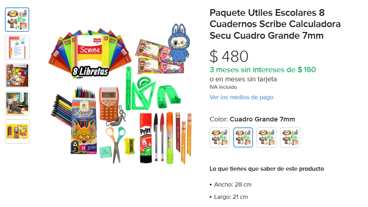 kit de útiles