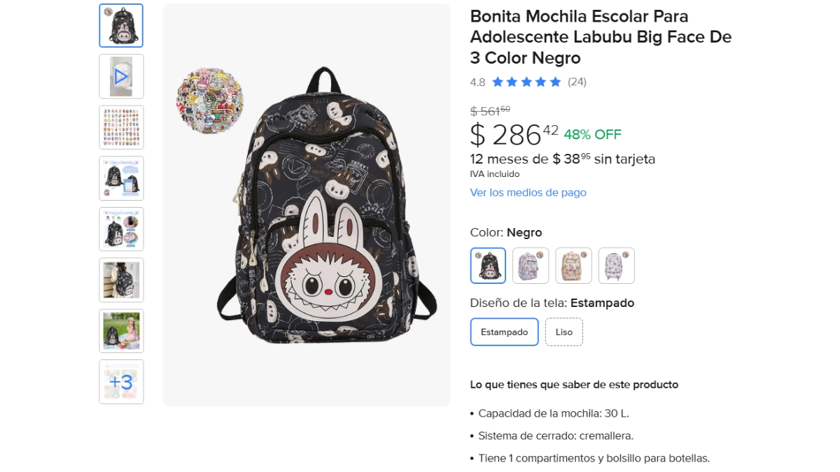mochila escolar labubu