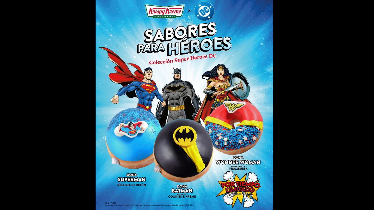 Batman, Superman y Wonder Woman llegan a Krispy Kreme este verano: Esto es lo que sabemos Foto: Especial
