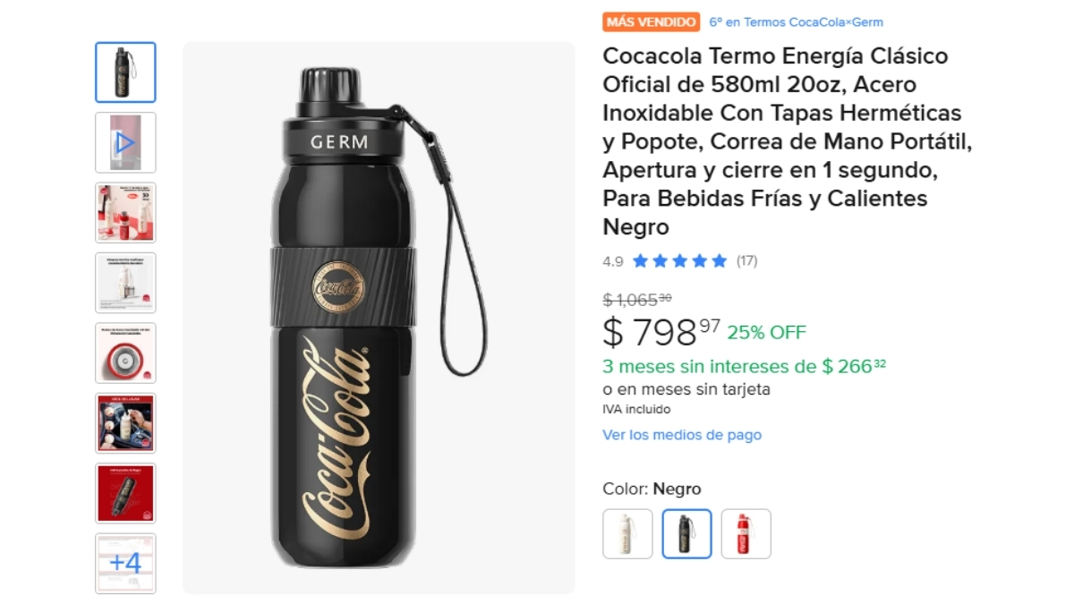 termo negro coca cola