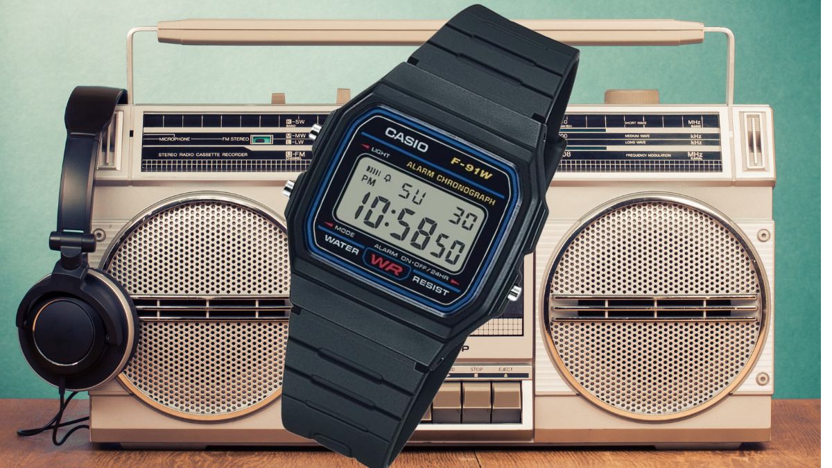 ¿Quieres regresar a los noventa? Amazon tiene en oferta el reloj Casio F-91W Cortesía: Marca / Canva