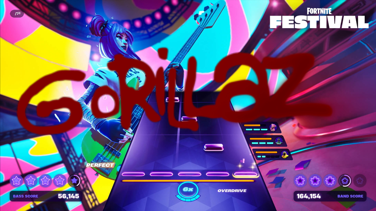 Gorillaz en el Fortnite Festival 2025 foto: Cortesía Epic Games
