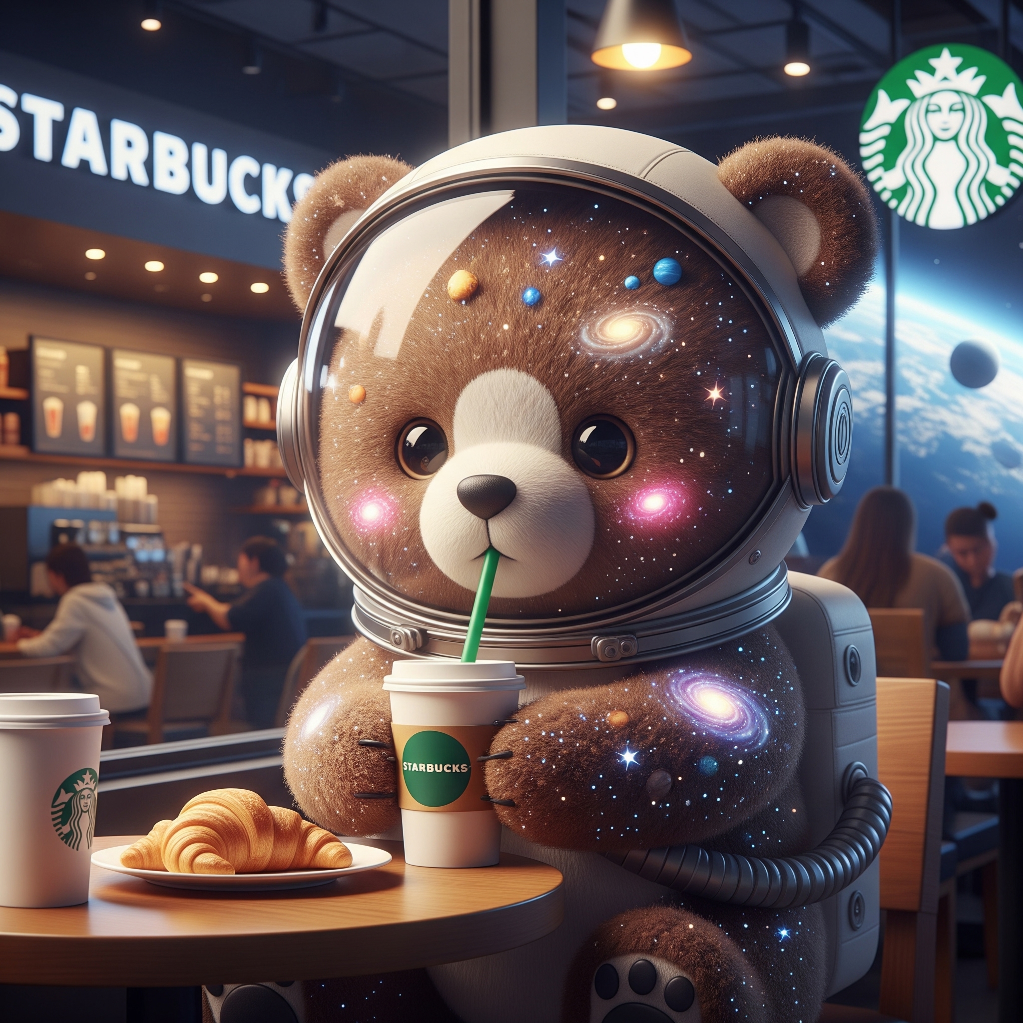 Filtran nueva colección de oso espacial que llegará a Starbucks