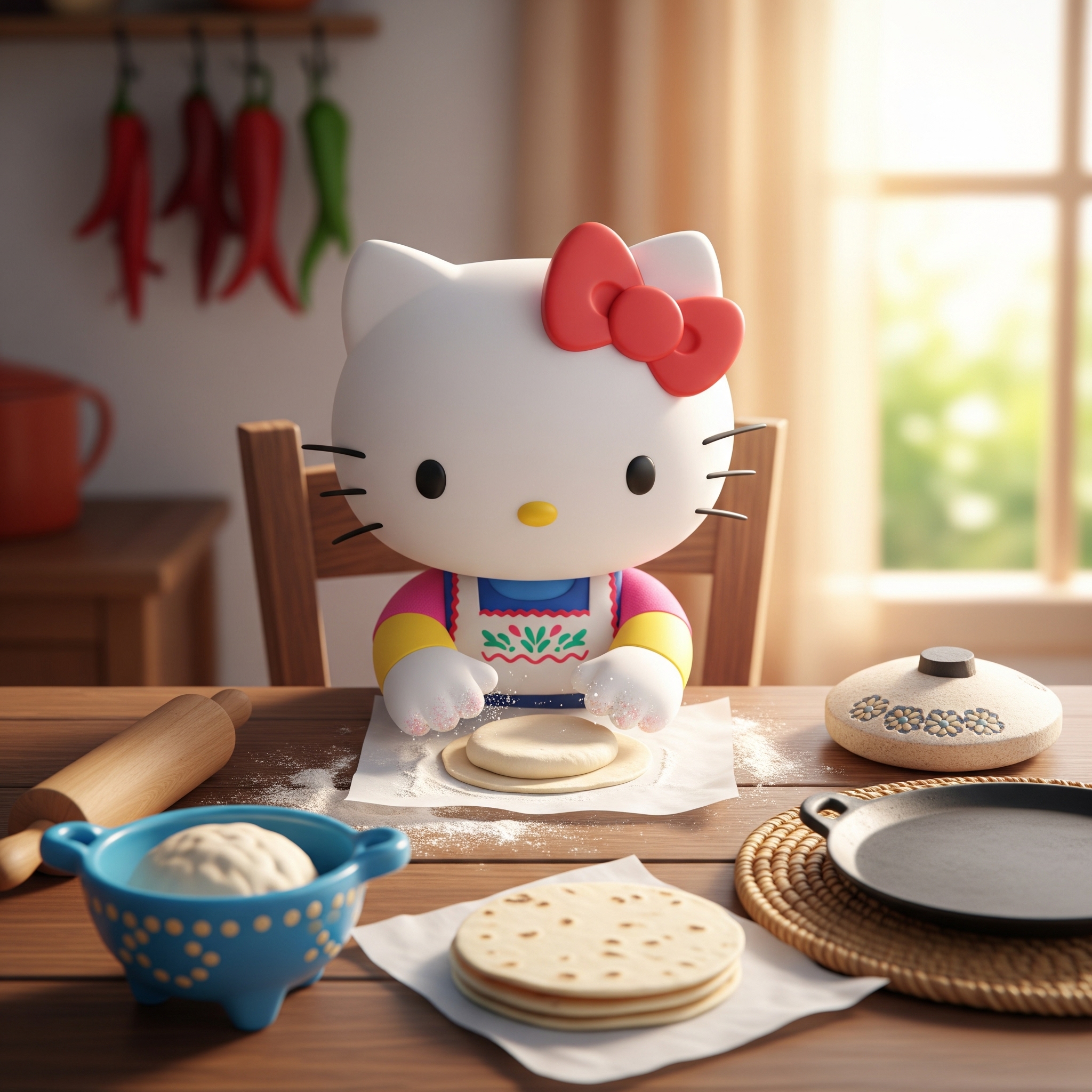 Hello kitty lanza tutorial para hacer tortillas a mano