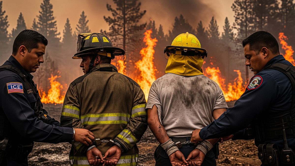ICE detiene bomberos. Creacio?n Gemini IA
