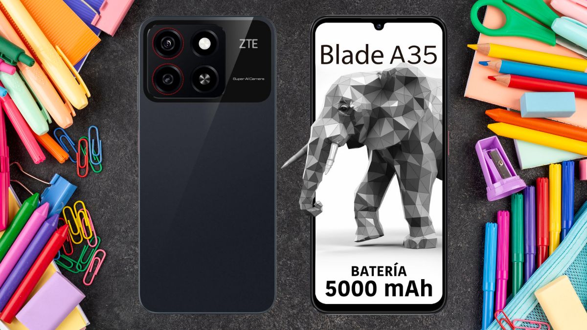 ZTE Blade A35 de 64 GB, el smartphone que buscan para el regreso a clases 2025 Foto: Especial