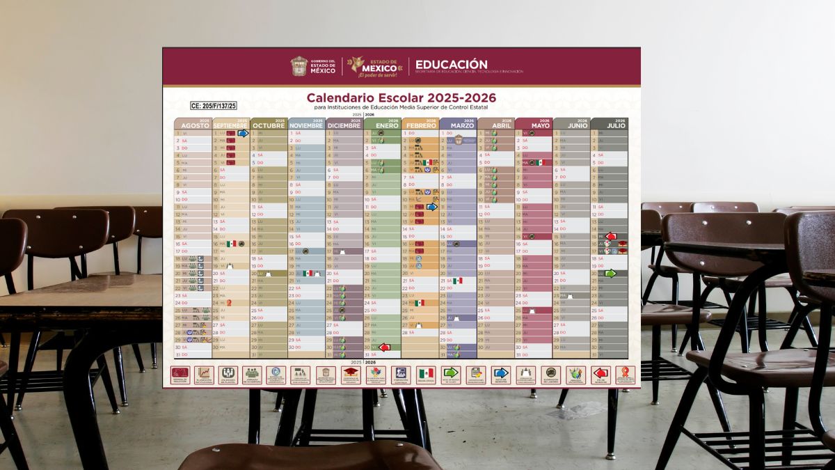 Calendario escolar 2025-2026 Edomex Media Superior: vacaciones, días inhábiles e inicio de clases Cortesía: Marca/ Canva