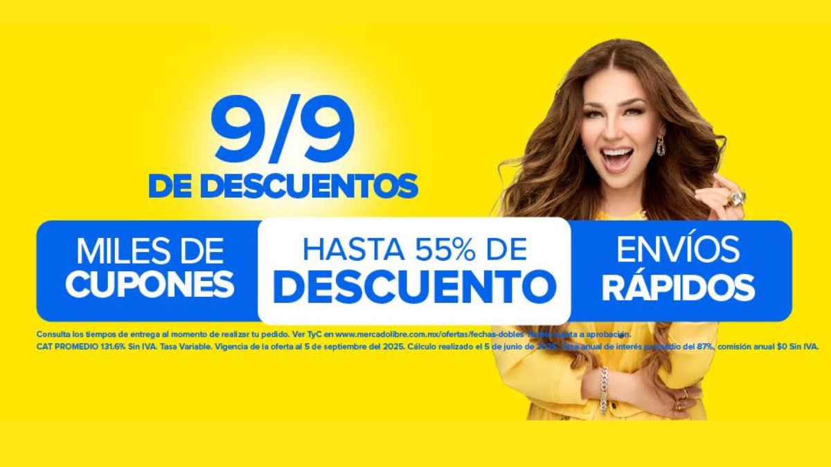 Thalía se une a Mercado Libre en la campaña “Fechas Dobles” en México. Cortesía: Marca