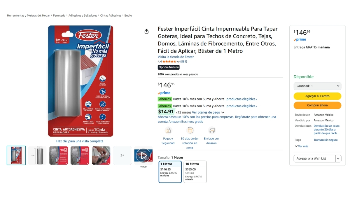 cinta impermeable fester