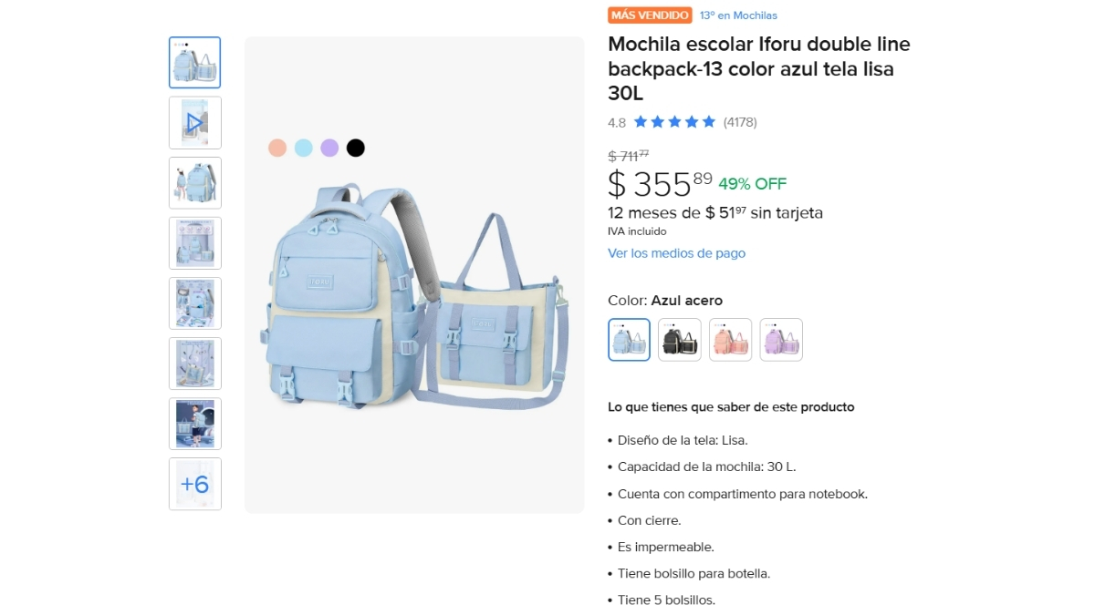 mochila regreso a clases