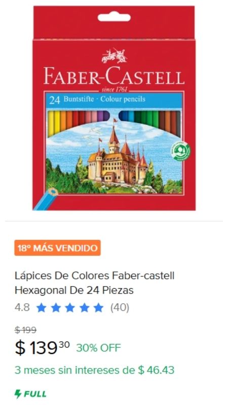 set de lapices de colores faber castell