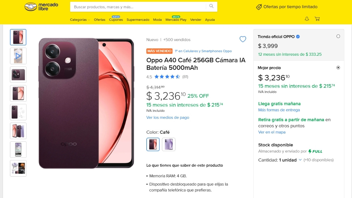 celular oppo a40