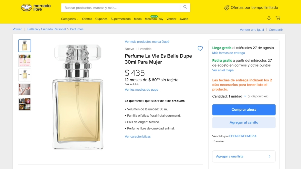 perfume dupe la vie est belle