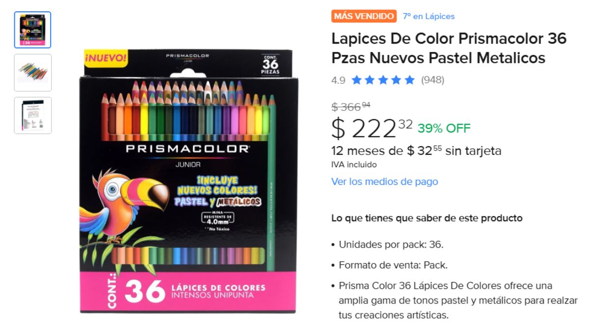 set de colores prismacolor