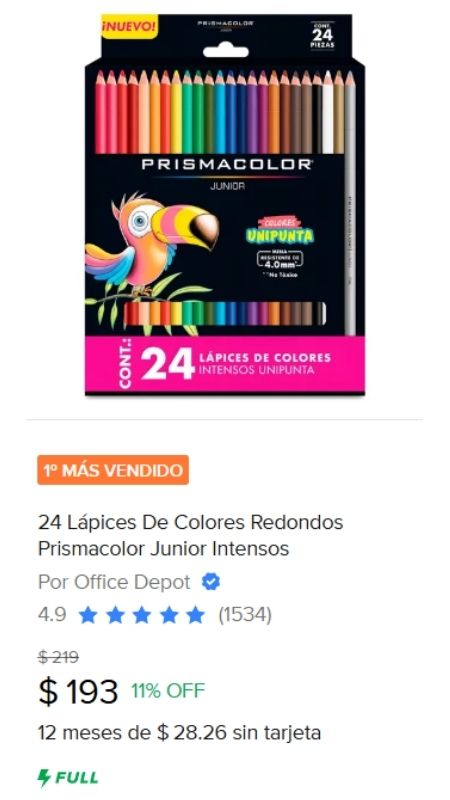 set de colores prismacolor
