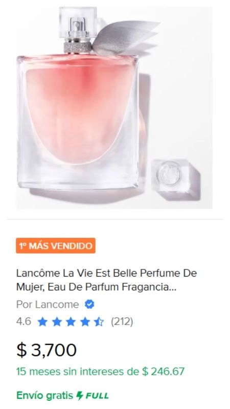 perfume la vie est belle lancome
