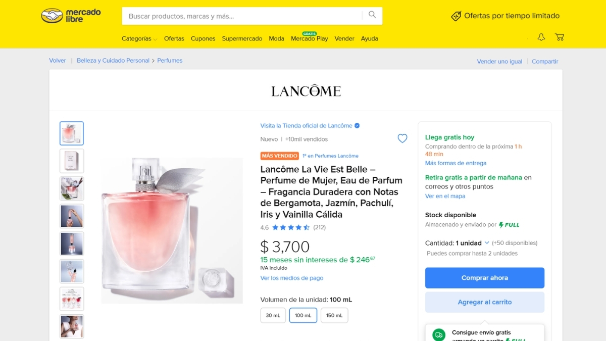 perfume la vie est belle lancome