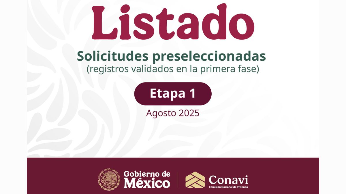Resultados Vivienda para el Bienestar Conavi 2025. Checa AQUÍ el listado de solicitudes preseleccionadas Cortesía: Gobierno