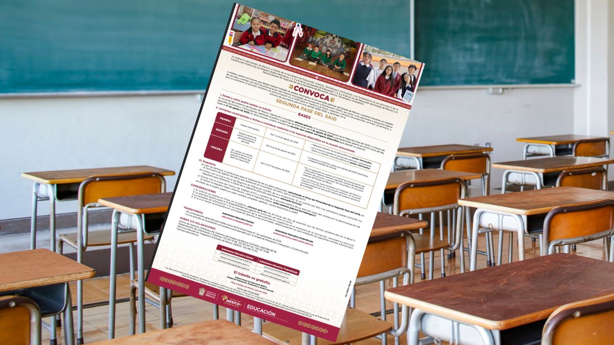 ¡Atención padres! Educación Edomex lanza segunda fase del SAID 2025 Foto: Especial