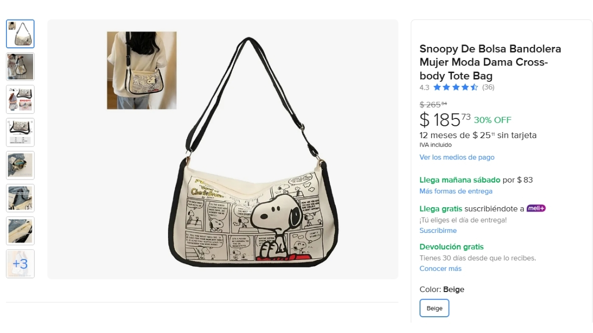 snoopy crossbody bag