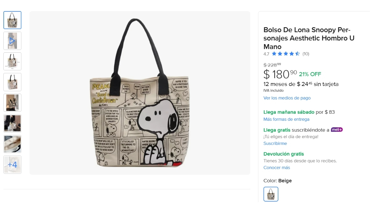snoopy tote bag