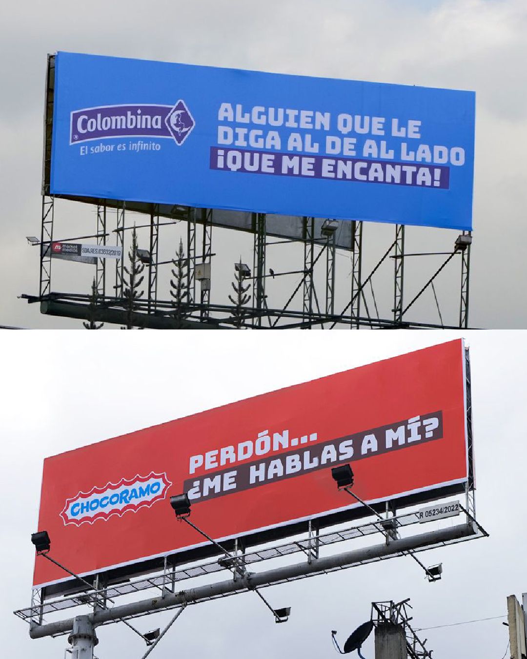 Colombina y Ramo se coquetean en vallas: la estrategia OOH que enloqueció a todos