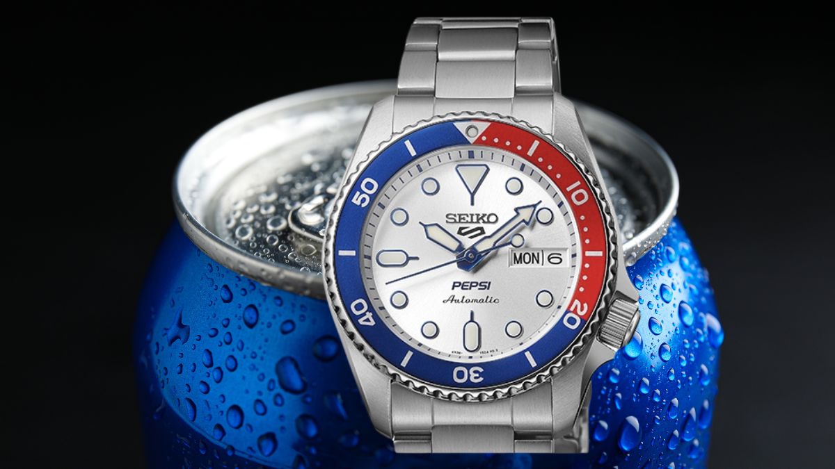 Seiko Pepsi. Cortesia Seiko y Canva