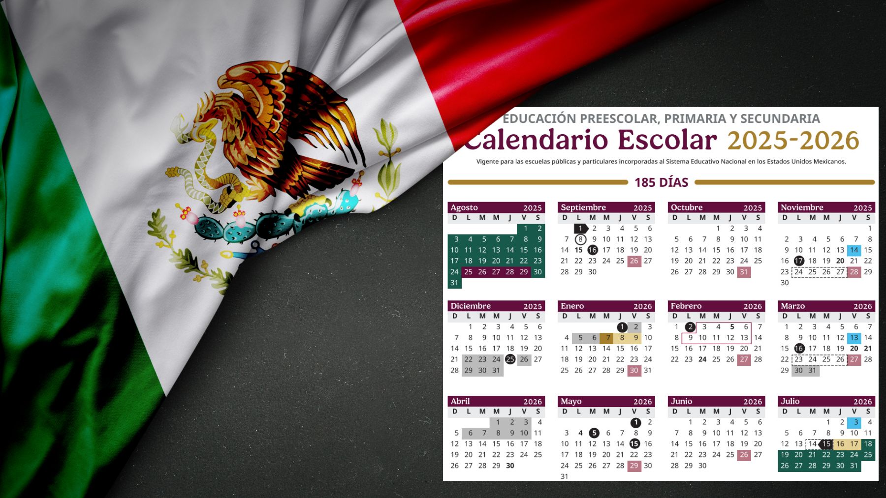 calendario escolar sep 2025 puente septiembre 16 de septiembre dia festivo