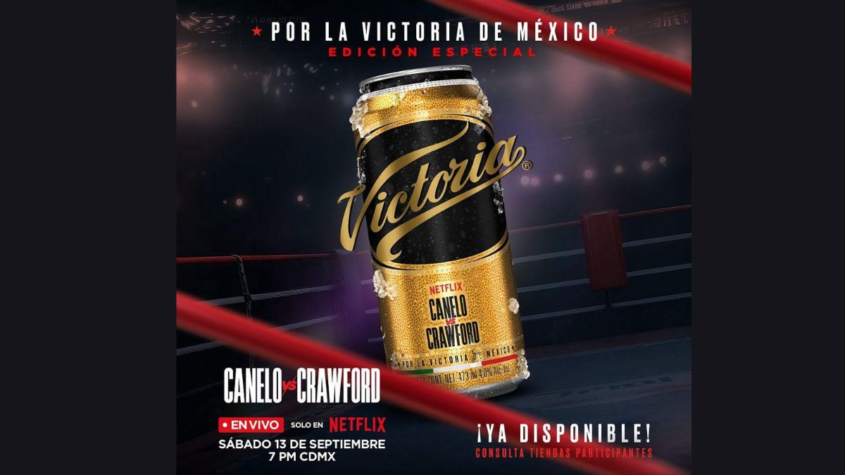 Así es la lata edición especial de Cerveza Victoria por la pelea Canelo vs Crawford: ¿Dónde la venderán? Cortesía: Marca