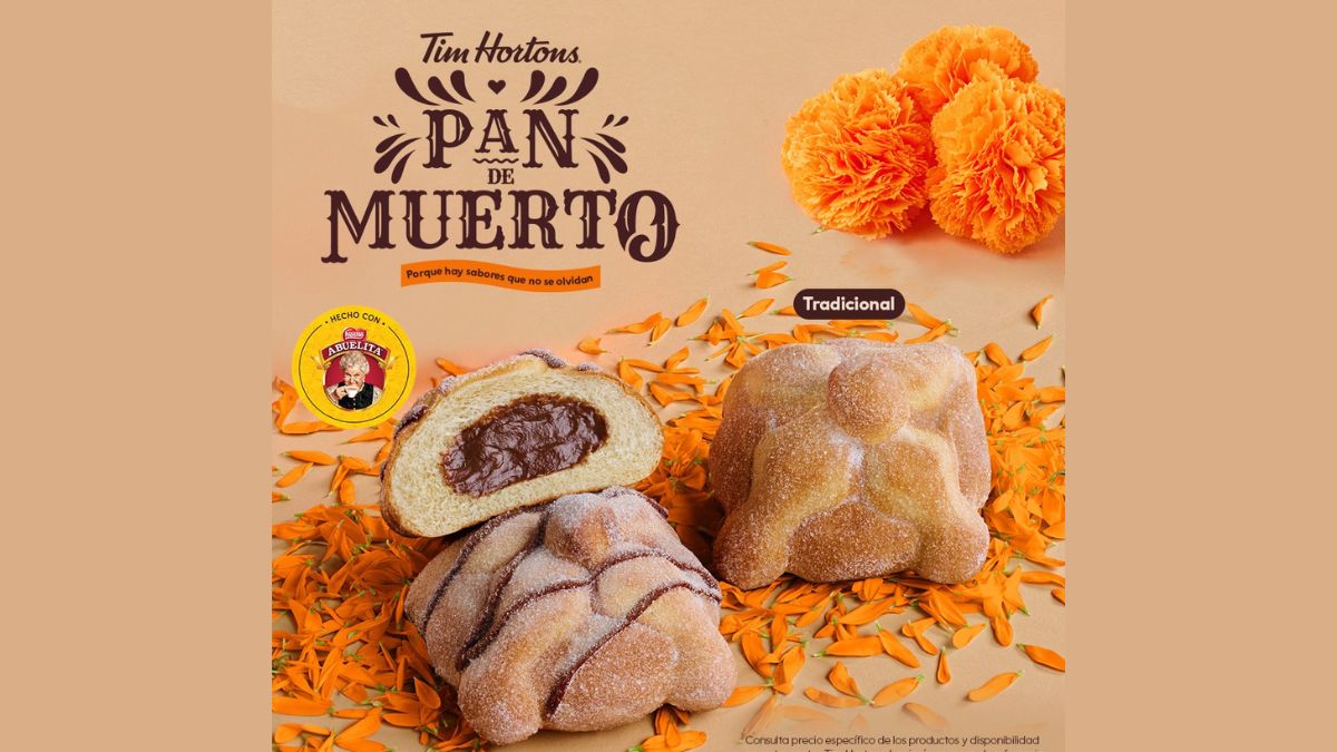 Pan de Muerto del Chocolate Abuelita llega a Tim Hortons para Día de Muertos 2025 Cortesía: Tim Hortons